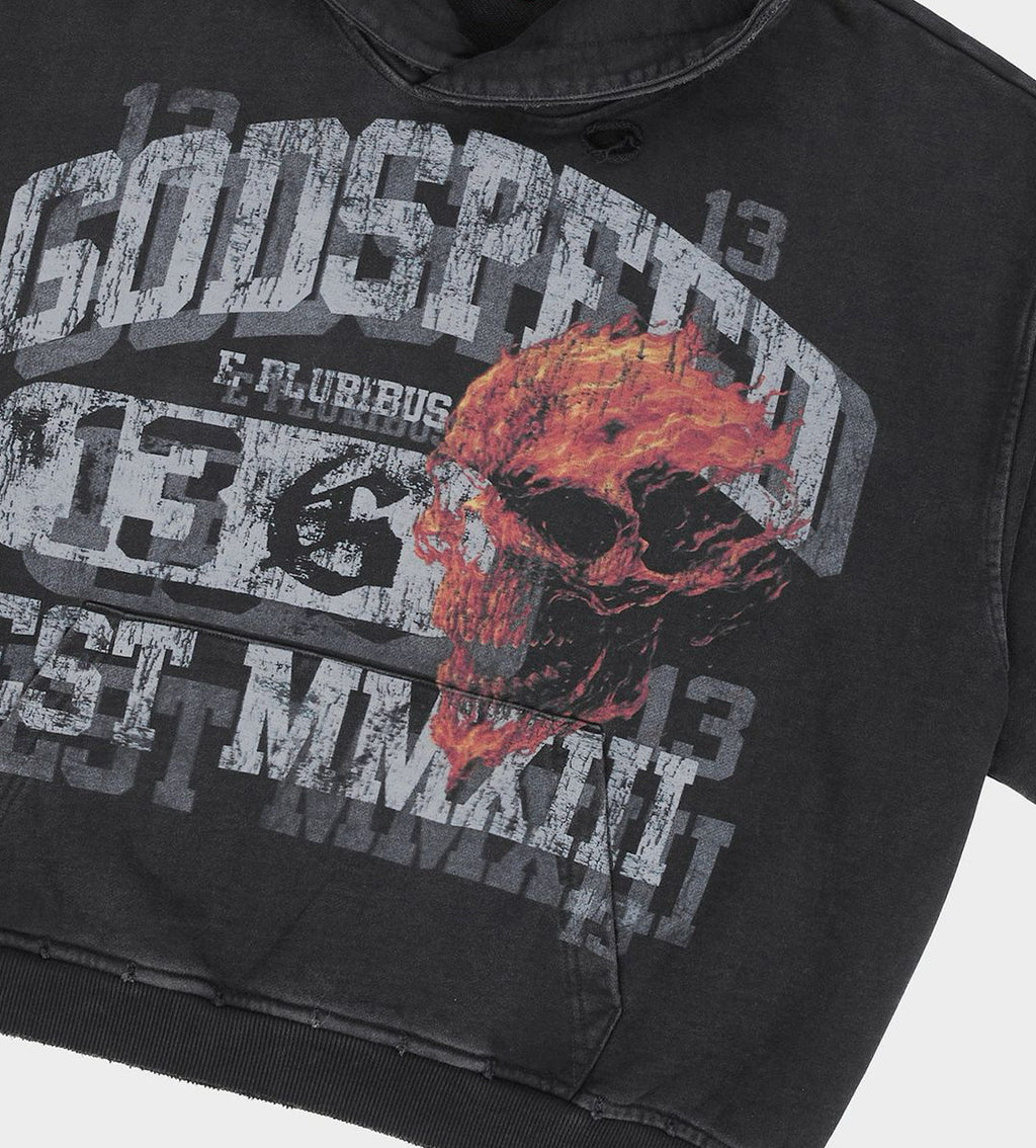 Godspeed Seeing Double Hoodie Washed Black