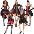 Halloween Women Gothic Vampire Witch Devil Cosplay Costume Party Dress Set