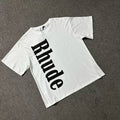 Rhude Men Large Vertical Font Boxy Fit Streetwear Tee