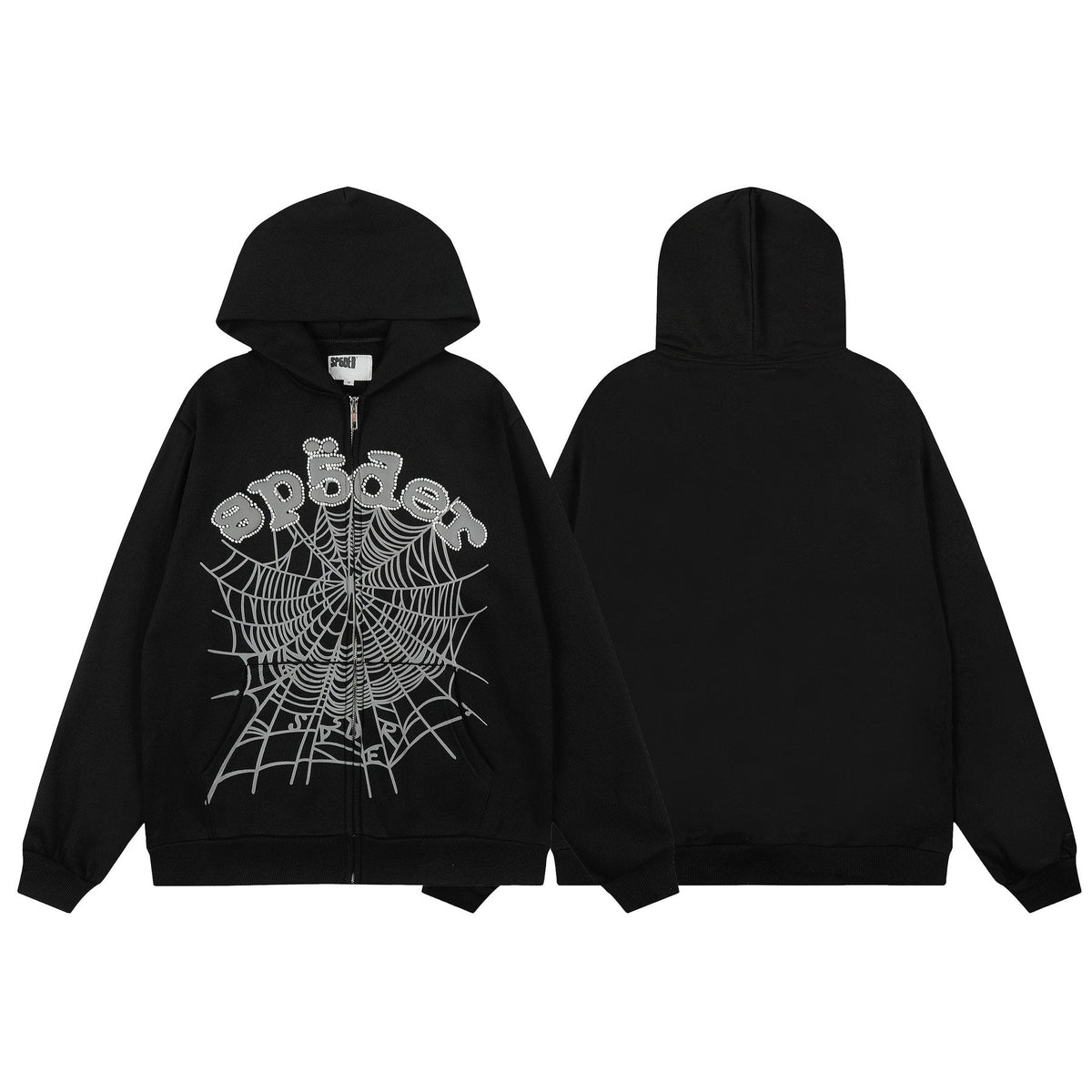 Sp5der Spider-Web Zip Hoodie & Jogger Matching Set