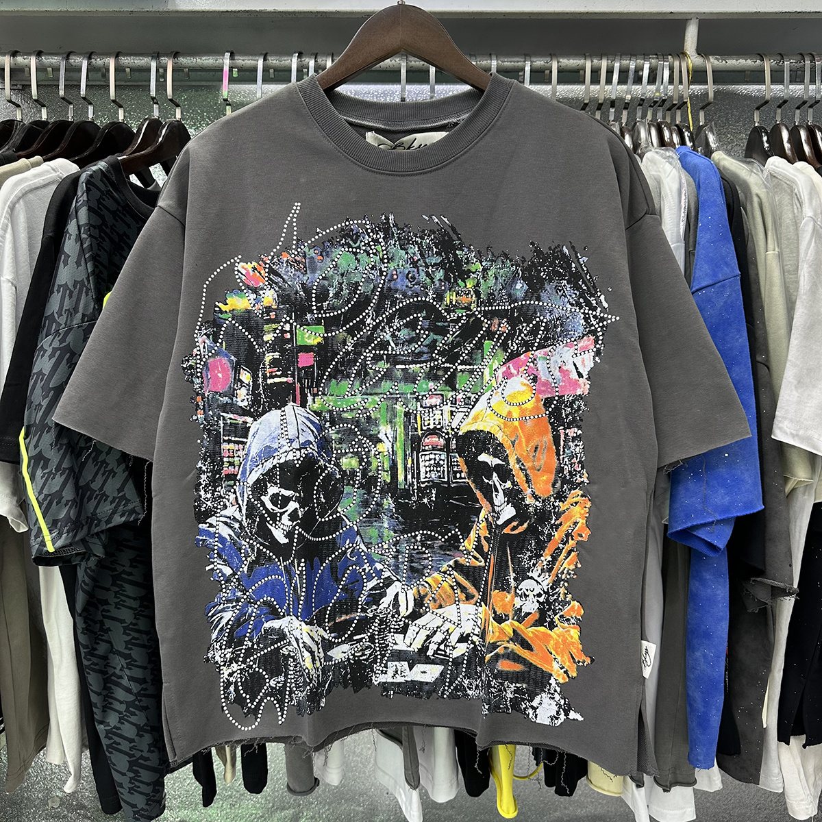 BKYS Revival No Gut No Glory Rhinestone Cropped T-Shirt