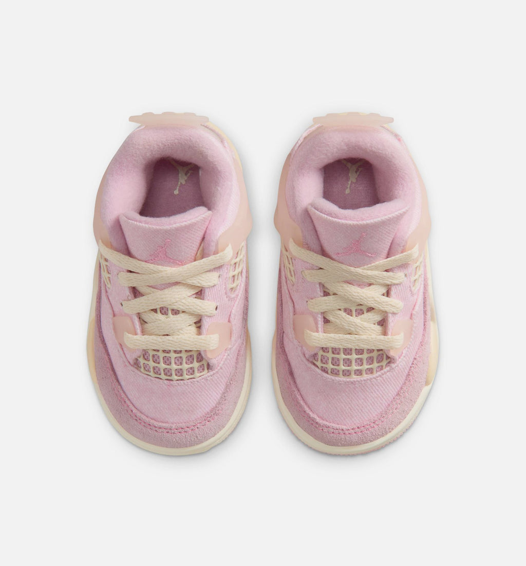 Air Jordan 4 Retro Pink Pearl And Iced Carmine Infant & Toddler Lifestyle Shoe - Iced Carmine/Iced Carmine/Coconut Milk/Anthracite/Muslin/Pinksicle