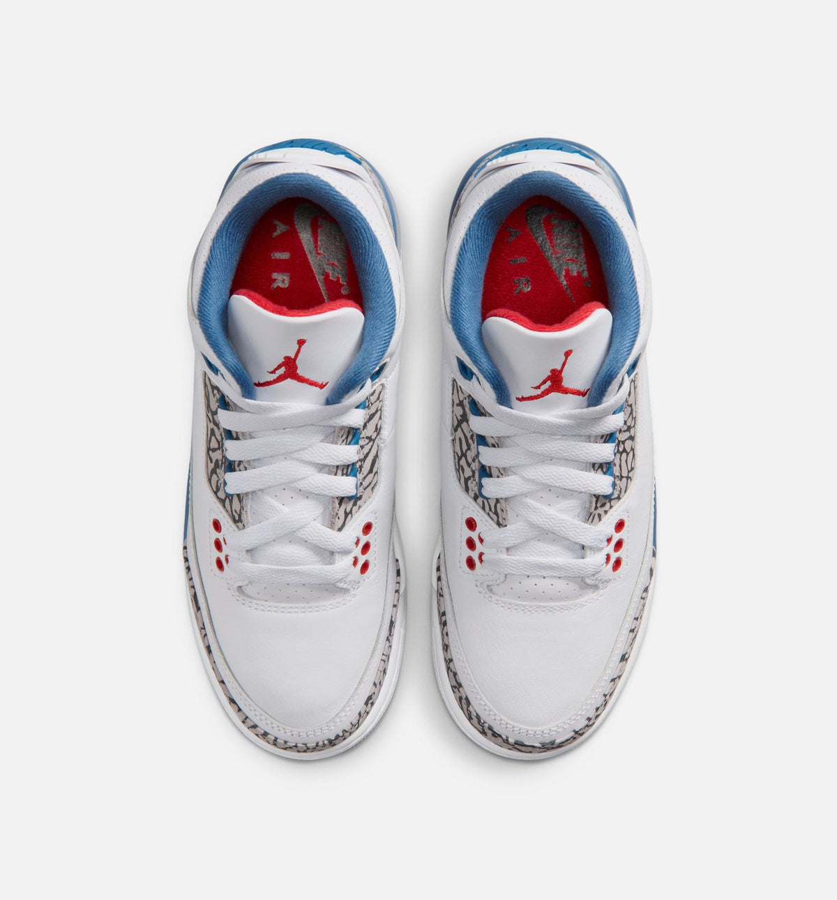 Air Jordan 3 Retro OG True Blue – Grade School Lifestyle Shoe in White/Fire Red/True Blue
