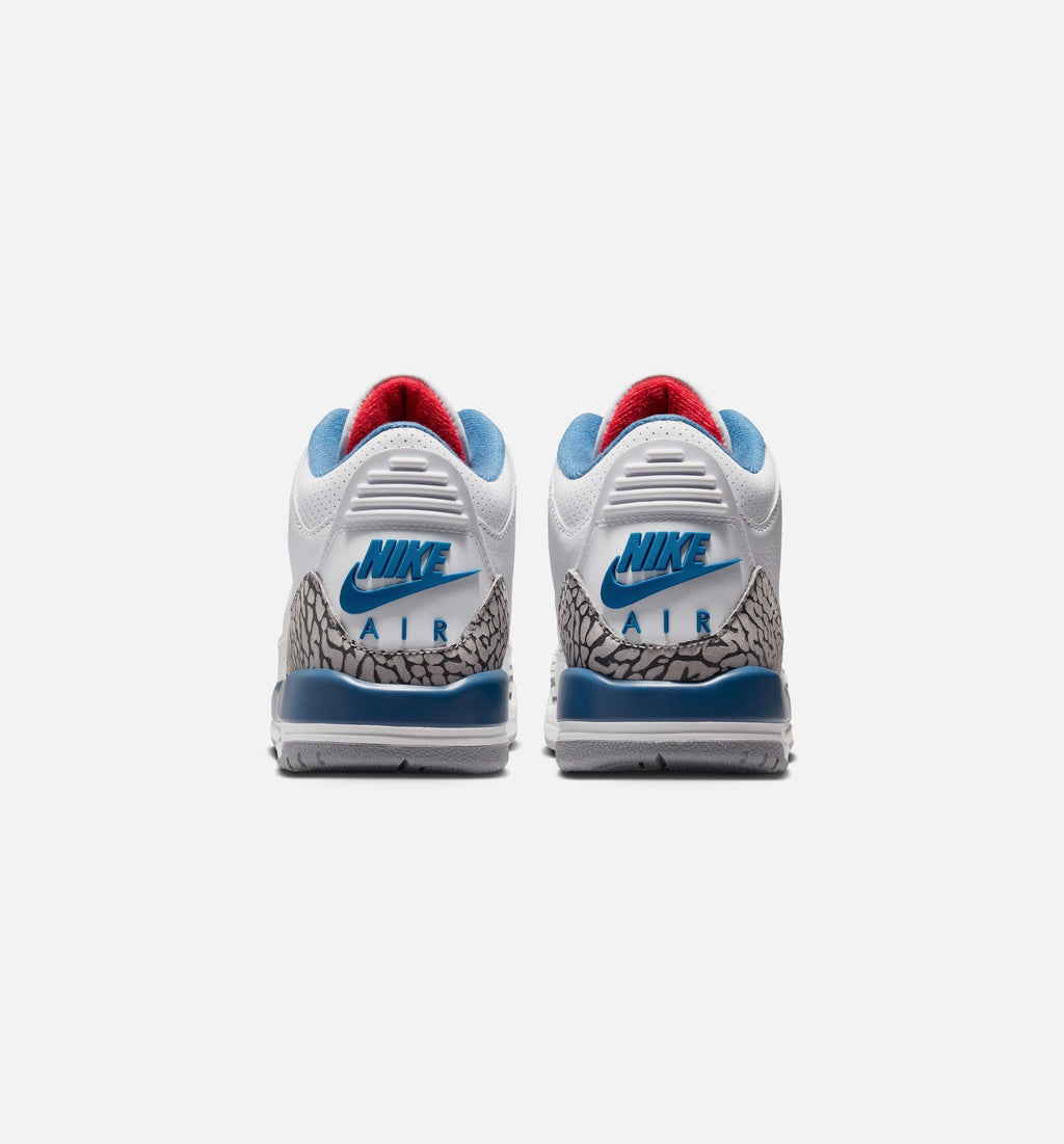 Air Jordan 3 Retro OG True Blue – Grade School Lifestyle Shoe in White/Fire Red/True Blue