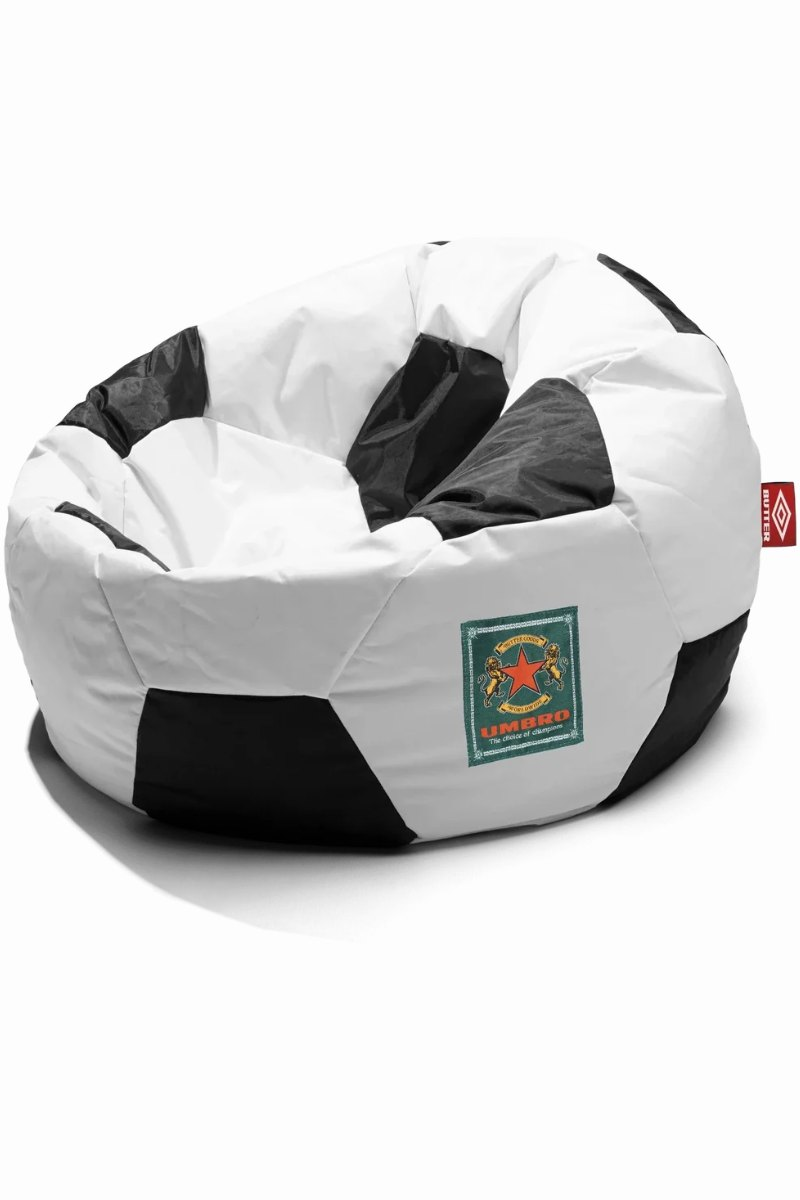 BUTTER FOOTBALL BEANBAG Black / White