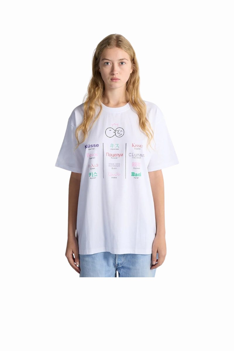 BISOUS SKATEBOARDS BODY LANGUAGE T-SHIRT White