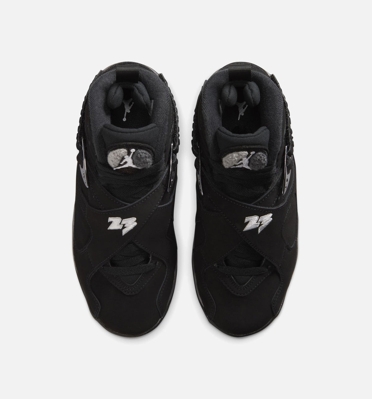Air Jordan 8 Retro Chrome Black and Light Graphite Grade School – Black/White/Light Graphite