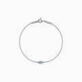 TIFFANY DIAMOND STERLING SILVER AQUAMARINE BUBBLE BRACELET