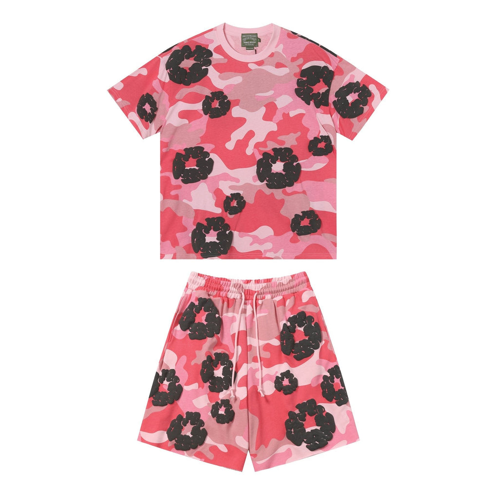 DENIM TEARS Cotton Flower Camo Short-Sleeve Set