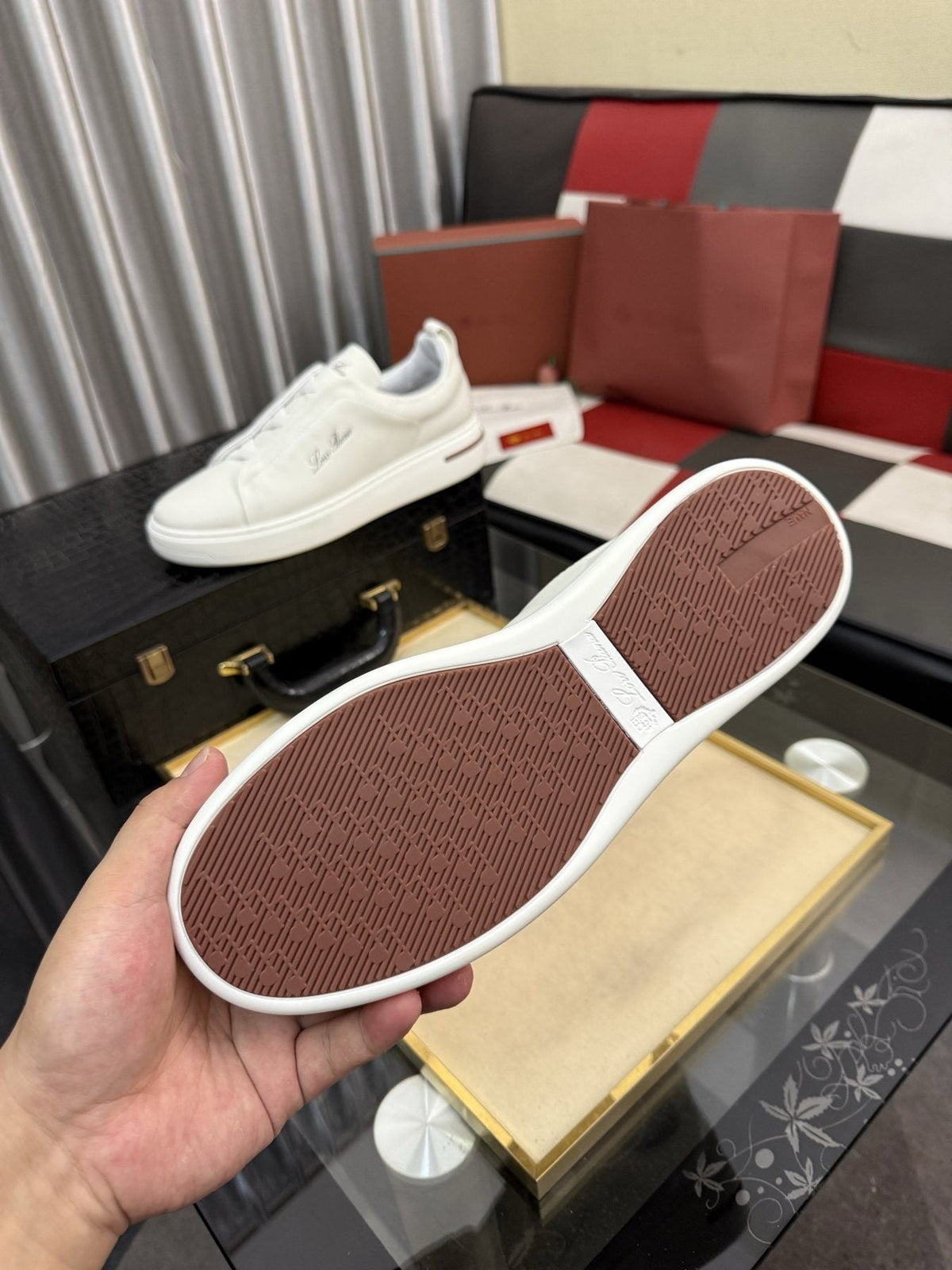 Loro Piana Side-Logo Slip-On Sneakers