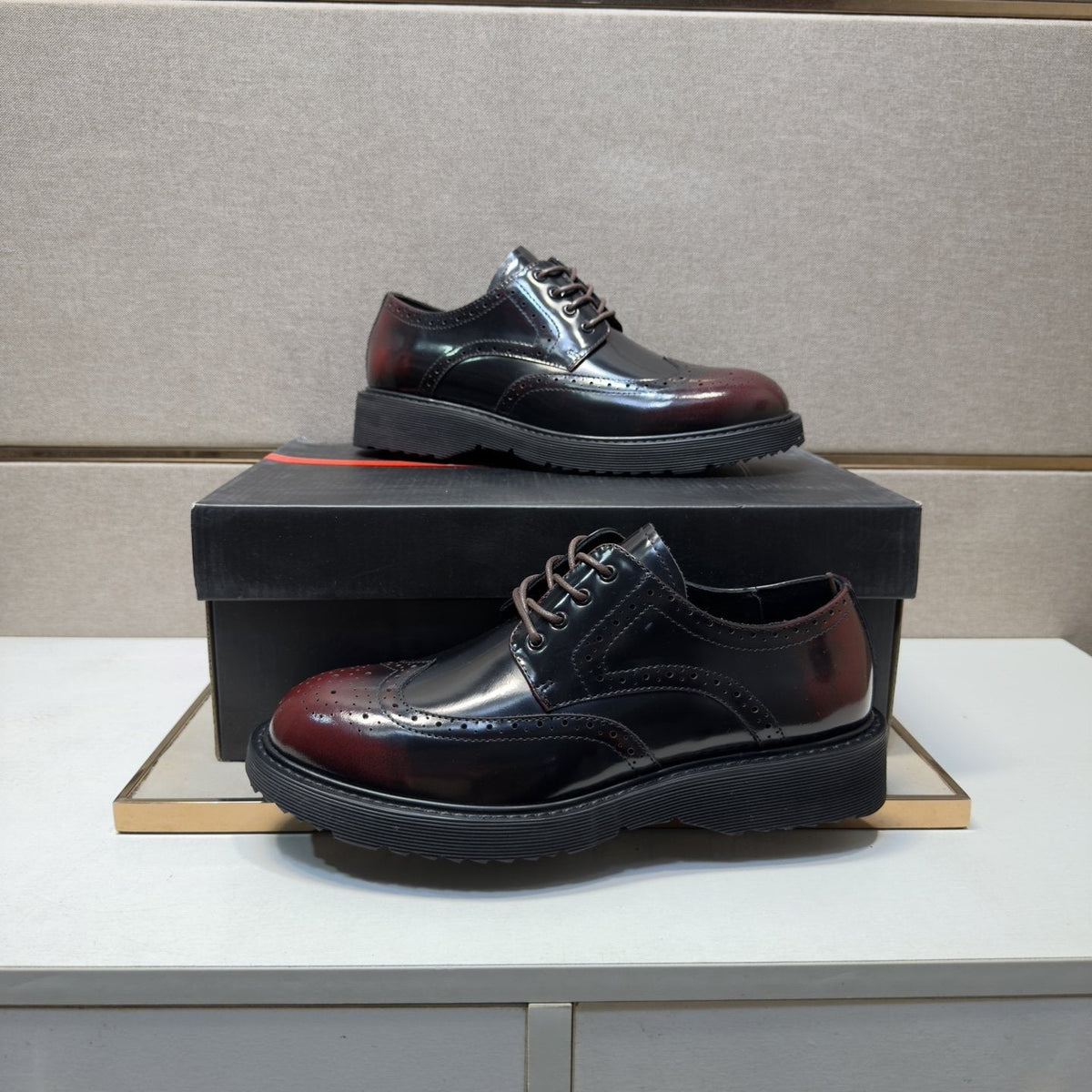 Prada Wingtip Lace-Up Shoes
