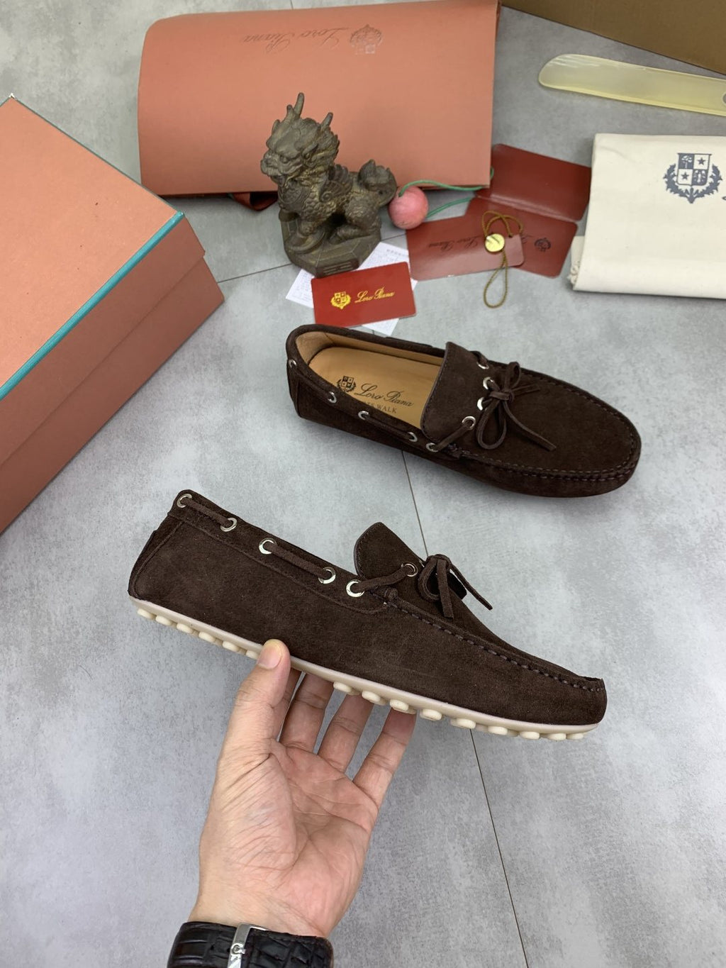 Loro Piana Suede Driving Shoes