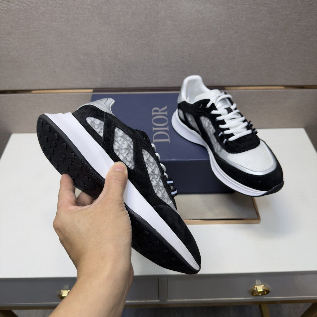 Dior Men's Paneled Low-Top Sneakers