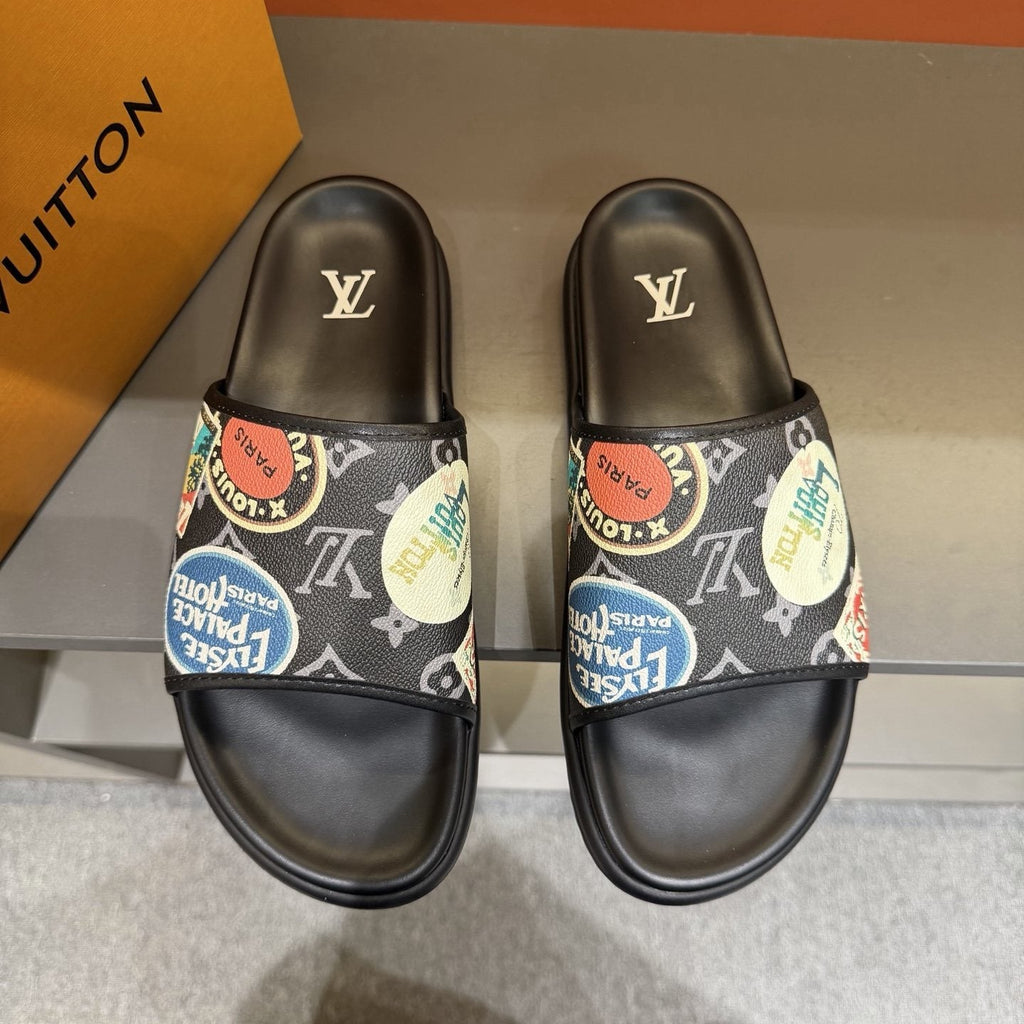 Louis Vuitton Colorful Print Slide Sandals