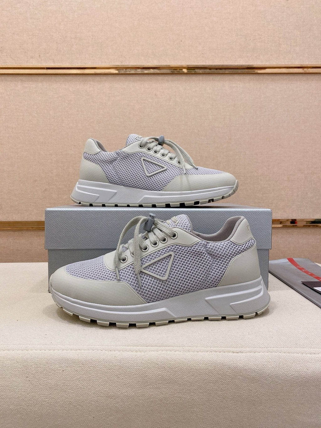 Prada Men's Knit Low-Top Sneakers